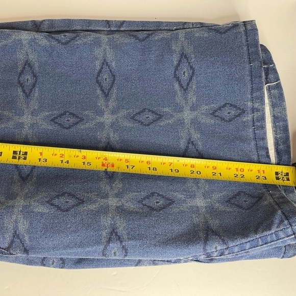 Vintage Sostanza Made in USA Distress Denim Shorts Aztec Pattern | Size 38 Men’s - Picture 7 of 8